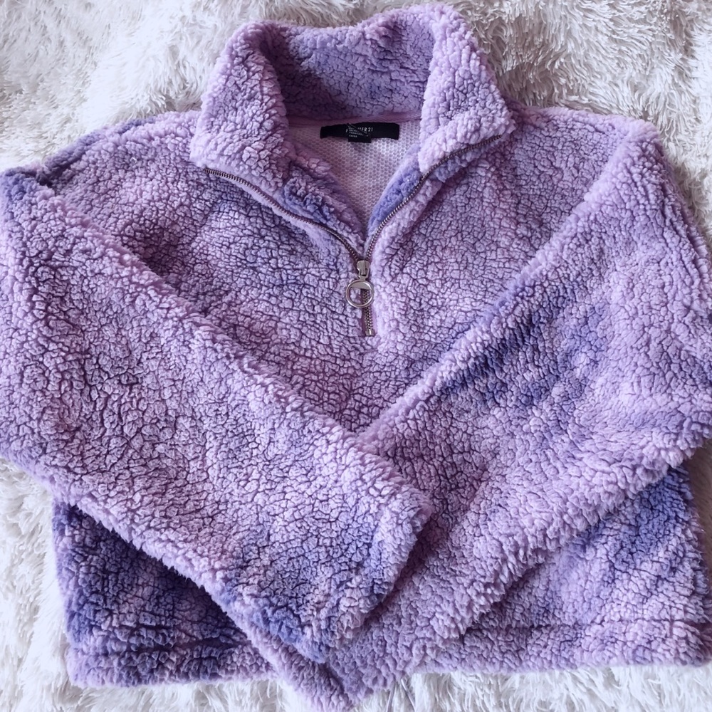 Purple Cropped Sweater
